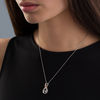 Thumbnail Image 3 of Diamond Accent Infinity with Heart Pendant in Sterling Silver and 10K Rose Gold