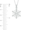 Thumbnail Image 1 of 1/6 CT. T.W. Diamond Snowflake Pendant in 10K White Gold