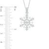 Thumbnail Image 2 of 1/6 CT. T.W. Diamond Snowflake Pendant in 10K White Gold