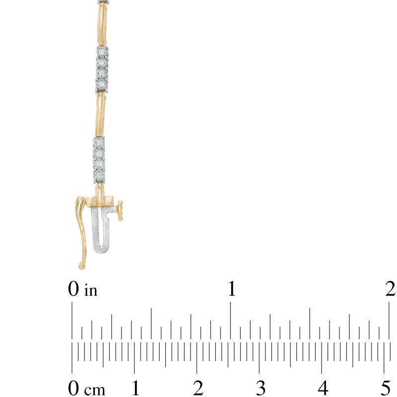 Main Image 2 of 1/4 CT. T.W. Diamond Line Bracelet in 10K Gold