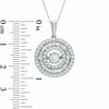 Thumbnail Image 2 of 1-1/2 CT. T.W. Multi-Row Circle Pendant in 14K White Gold