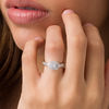 Thumbnail Image 3 of 1/3 CT. T.W. Princess-Cut Diamond Frame Engagement Ring in 10K White Gold
