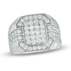Thumbnail Image 0 of Men's 2 CT. T.W. Diamond Cluster Octagonal Frame Ring in 10K White Gold