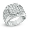 Thumbnail Image 2 of 2 CT. T.W. Multi-Diamond Octagonal Frame Ring in 10K White Gold
