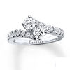 Thumbnail Image 1 of Ever Us® 2 CT. T. W. Two-Stone Diamond Bypass Ring in 14K White Gold