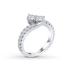 Thumbnail Image 3 of Ever Us® 2 CT. T. W. Two-Stone Diamond Bypass Ring in 14K White Gold