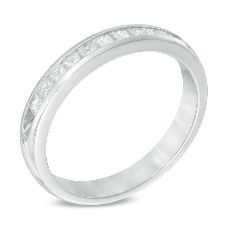 1/4 CT. T.W. Princess-Cut Diamond Anniversary Band in 14K White Gold