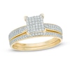 Thumbnail Image 1 of 1/3 CT. T.W. Square Multi-Diamond Bridal Set in 10K Gold