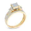 Thumbnail Image 1 of 1/3 CT. T.W. Multi-Diamond Collared Bridal Set in 10K Gold