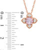 Thumbnail Image 2 of Amethyst and Lab-Created White Sapphire Pendant and Earrings Set in Sterling Silver with 14K Rose Gold Plate