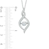 Thumbnail Image 1 of 5.0mm Lab-Created Opal and White Sapphire Cascading Infinity Pendant in Sterling Silver