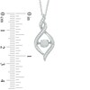 Thumbnail Image 1 of 5.0mm Lab-Created Opal and White Sapphire Cascading Infinity Pendant in Sterling Silver