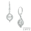 Unstoppable Love™ 4.0mm Lab-Created White Sapphire Drop Earrings in Sterling Silver