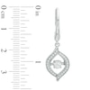 Unstoppable Love™ 4.0mm Lab-Created White Sapphire Drop Earrings in Sterling Silver