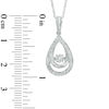Thumbnail Image 1 of Pear-Shaped Diamond Accent Earrings and Pendant Set in Sterling Silver