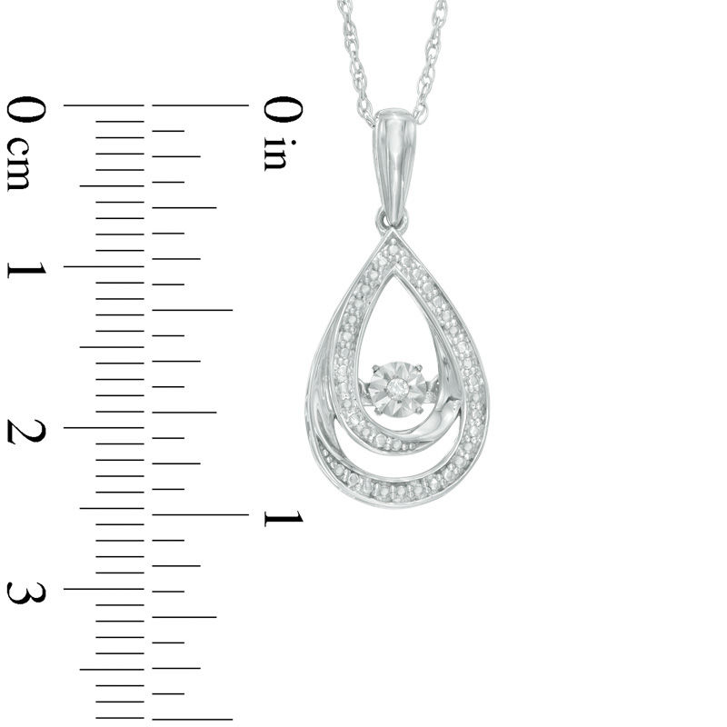 Pear-Shaped Diamond Accent Earrings and Pendant Set in Sterling Silver