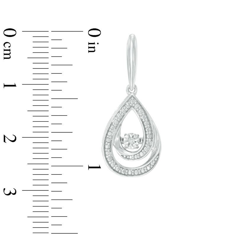 Pear-Shaped Diamond Accent Earrings and Pendant Set in Sterling Silver