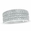 Thumbnail Image 1 of 1 CT. T.W. Certified Diamond Five Row Band in 14K White Gold (I/SI2)