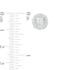 Thumbnail Image 2 of 5.0mm Lab-Created White Sapphire Frame Stud Earrings in Sterling Silver with 18K Rose Gold Plate
