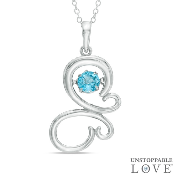 Unstoppable Love™ 5.0mm Swiss Blue Topaz Butterfly Pendant in Sterling Silver Unstoppable Love™ 5.0mm Swiss Blue Topaz Butterfly Pendant in Sterling Silver