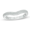 Thumbnail Image 1 of 1/4 CT. T.W. Diamond Double Row Contour Anniversary Band in 14K White Gold