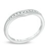 Thumbnail Image 1 of 1/10 CT. T.W. Diamond Chevron Contour Anniversary Band in 10K White Gold