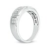 Thumbnail Image 1 of Men's 1/2 CT. T.W. Diamond Double Row Band in 10K White Gold