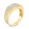 Thumbnail Image 1 of Men's 1 CT. T.W. Diamond Double Row Band in 10K Two Tone Gold