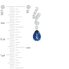 Thumbnail Image 2 of Pear-Shaped Lab-Created Blue and White Sapphire Ribbon Pendant and Earrings Set in Sterling Silver