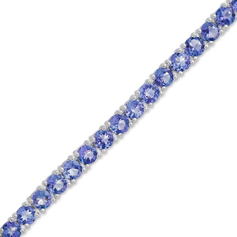 Main Image 1 of 4.0mm Tanzanite Tennis Bracelet in Sterling Silver