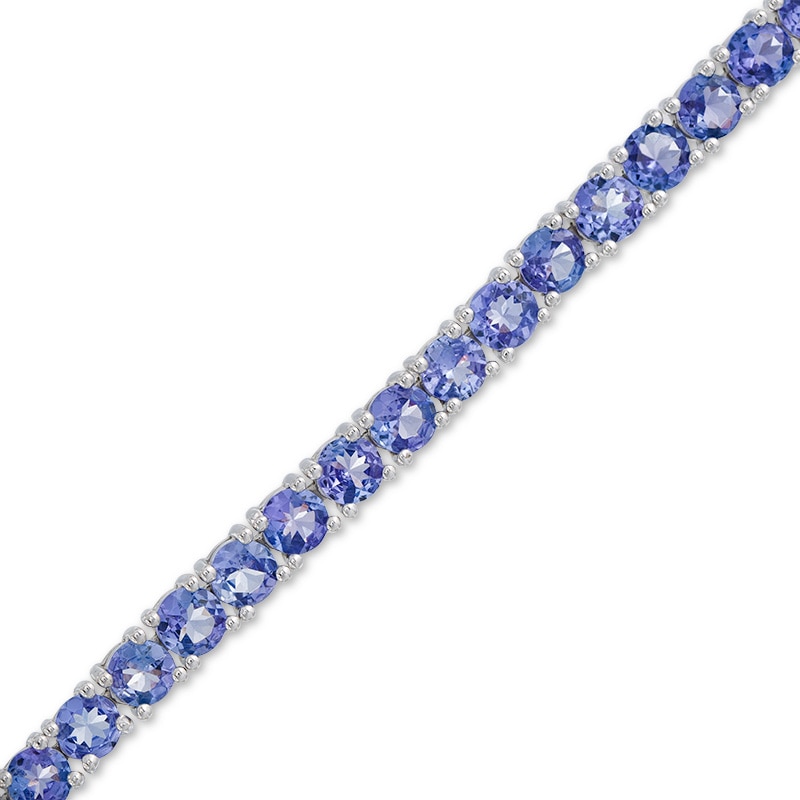 4.0mm Tanzanite Tennis Bracelet in Sterling Silver