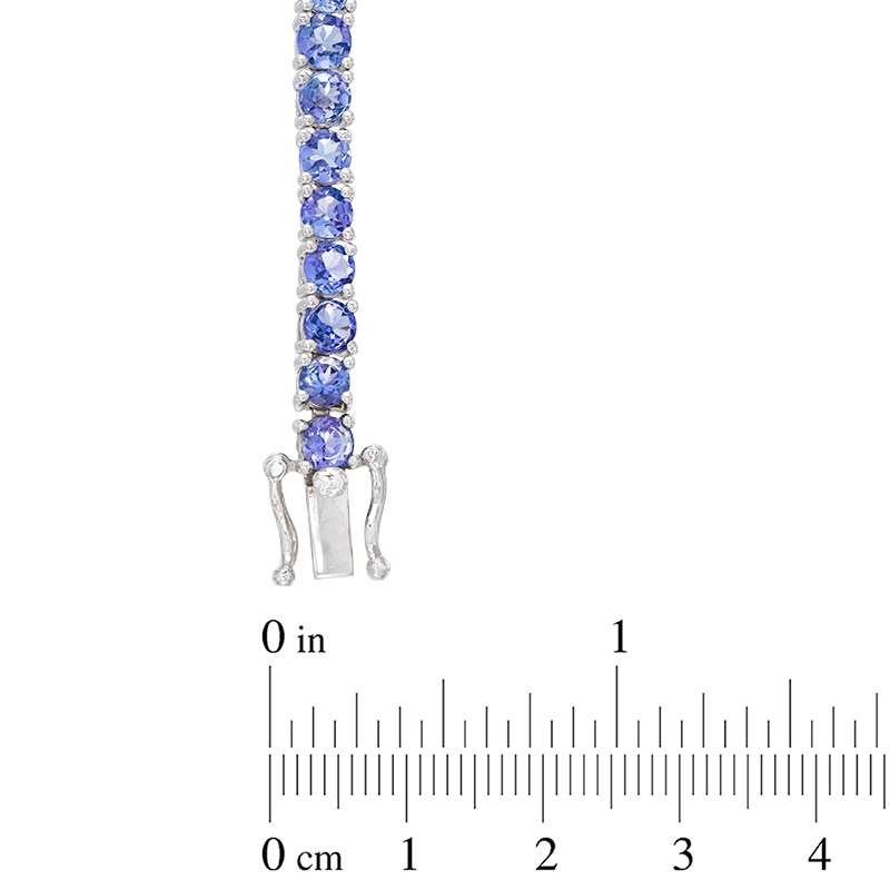 4.0mm Tanzanite Tennis Bracelet in Sterling Silver