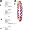 Rose de France Amethyst Inside-Out Hoop Earrings in Sterling Silver with 14K Rose Gold Plate