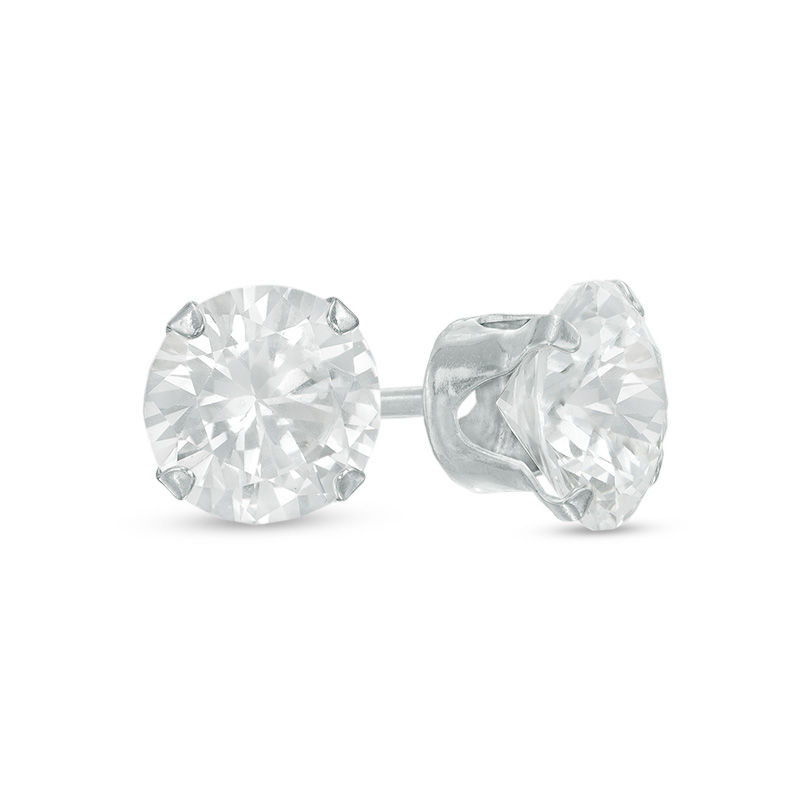 14K Yellow Sapphire and Diamond Stud Earrings