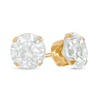 6.5mm Lab-Created White Sapphire Stud Earrings in 14K Gold