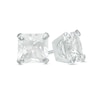 6.0mm Princess-Cut Lab-Created White Sapphire Stud Earrings in 14K White Gold