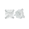 Thumbnail Image 0 of 6.0mm Princess-Cut Lab-Created White Sapphire Stud Earrings in 14K White Gold