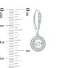 Thumbnail Image 1 of 1/2 CT. T.W. Diamond Frame Drop Earrings in 10K White Gold