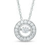 Thumbnail Image 1 of 1/2 CT. T.W. Diamond Vintage-Style Circle Pendant in 14K White Gold