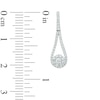 Thumbnail Image 2 of 1/2 CT. T.W. Multi-Diamond Open Teardrop-Shaped Frame with Flower Drop Earrings in 10K White Gold