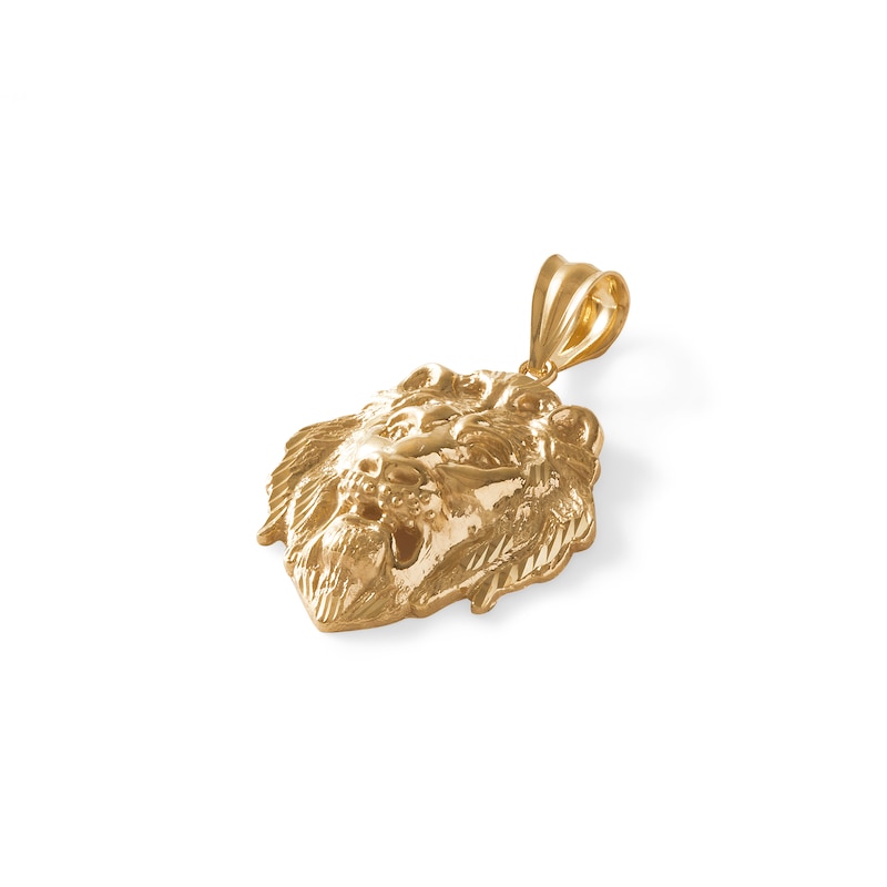 Main Image 3 of Diamond-Cut Tiger Head Charm in Solid 10K Gold