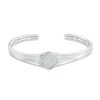Thumbnail Image 1 of 1/3 CT. T.W. Diamond Tilted Square Cuff in Sterling Silver