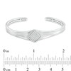 Thumbnail Image 2 of 1/3 CT. T.W. Diamond Tilted Square Cuff in Sterling Silver
