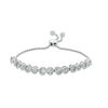 Thumbnail Image 1 of 1/15 CT. T.W. Diamond Infinity Link Bolo Bracelet in Sterling Silver - 9.5"