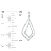 Thumbnail Image 2 of 1/10 CT. T.W. Diamond Double Pendulum Drop Earrings in Sterling Silver