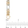 Thumbnail Image 2 of 6.5mm Figaro Chain Bracelet in 14K Two-Tone Gold - 8.5"