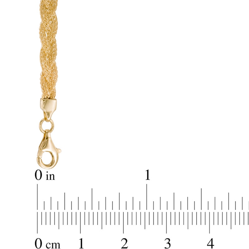 Main Image 2 of 4.0mm Braided Foxtail Chain Necklace in 10K Gold - 17.75"