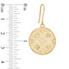 Round Lattice Drop Earrings in 10K Gold