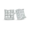 Thumbnail Image 1 of 1 CT. T.W. Princess-Cut Composite Diamond Stud Earrings in 10K White Gold
