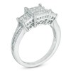 Thumbnail Image 2 of 1 CT. T.W. Princess-Cut Composite Diamond Three Stone Engagement Ring in 10K White Gold